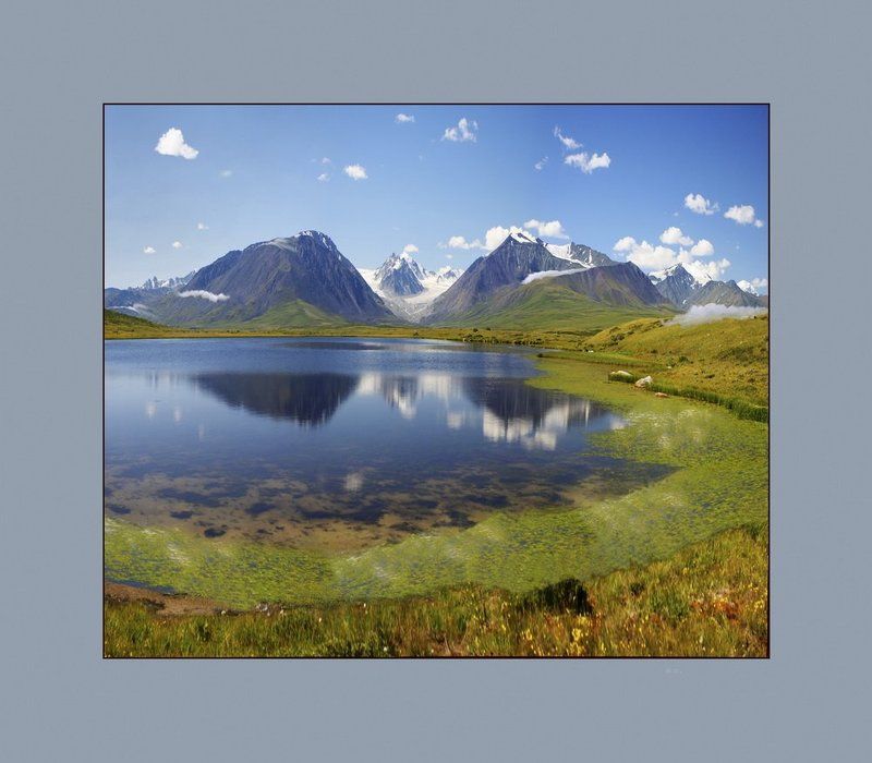 укок, озеро, южный алтай. Укок. Озеро у подножия Южного Алтая. фото превью