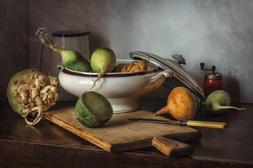 Про овощи и фарфор