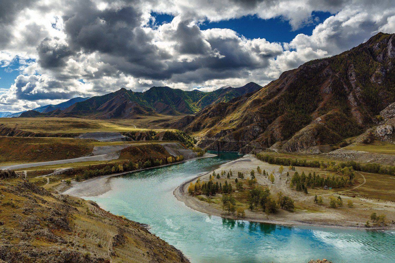пейзаж, горы, река, осень, Горный Алтай, Александр Потапов