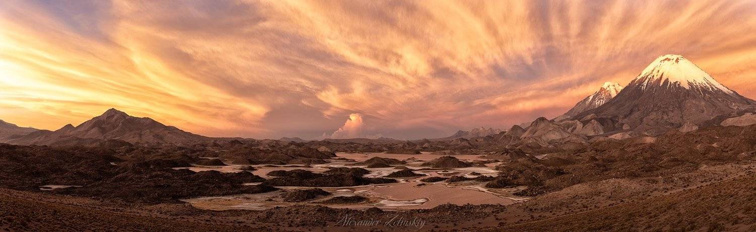 чили, закат, лагуна котакотами, Alex Mimo
