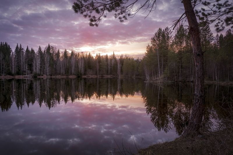 Холодный закат фото превью