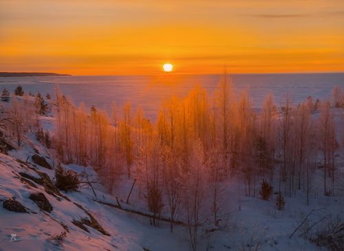 Красочная зима на Ладоге