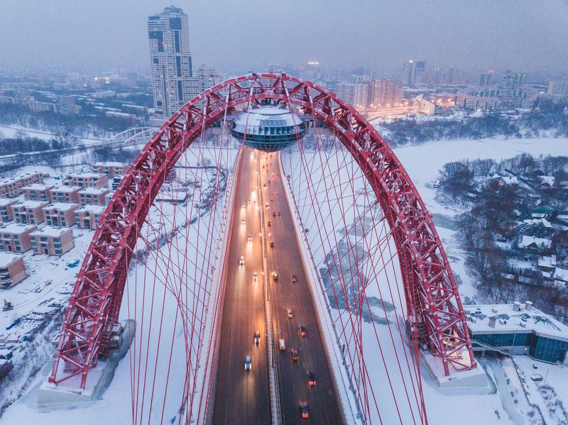 москва, живописный мост Zhivopisniy bridge in Moscow фото превью