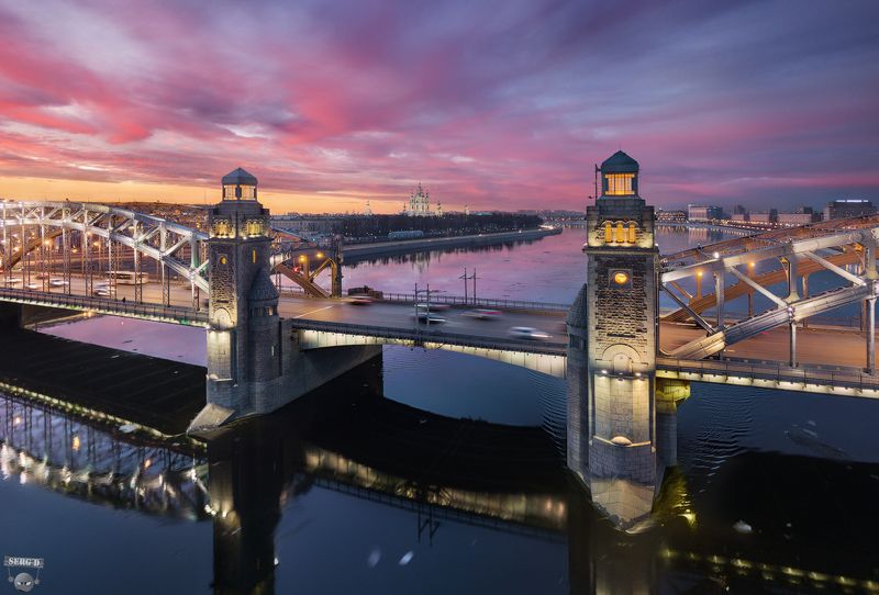 Большеохтинский мост фото превью