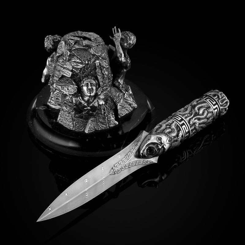 предметный фотограф Нож с подставкой ручной работы фото превью