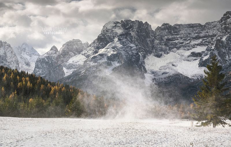 доломиты, dolomites, italy, метель, пурга, ветер Ветер водит хоровод! фото превью