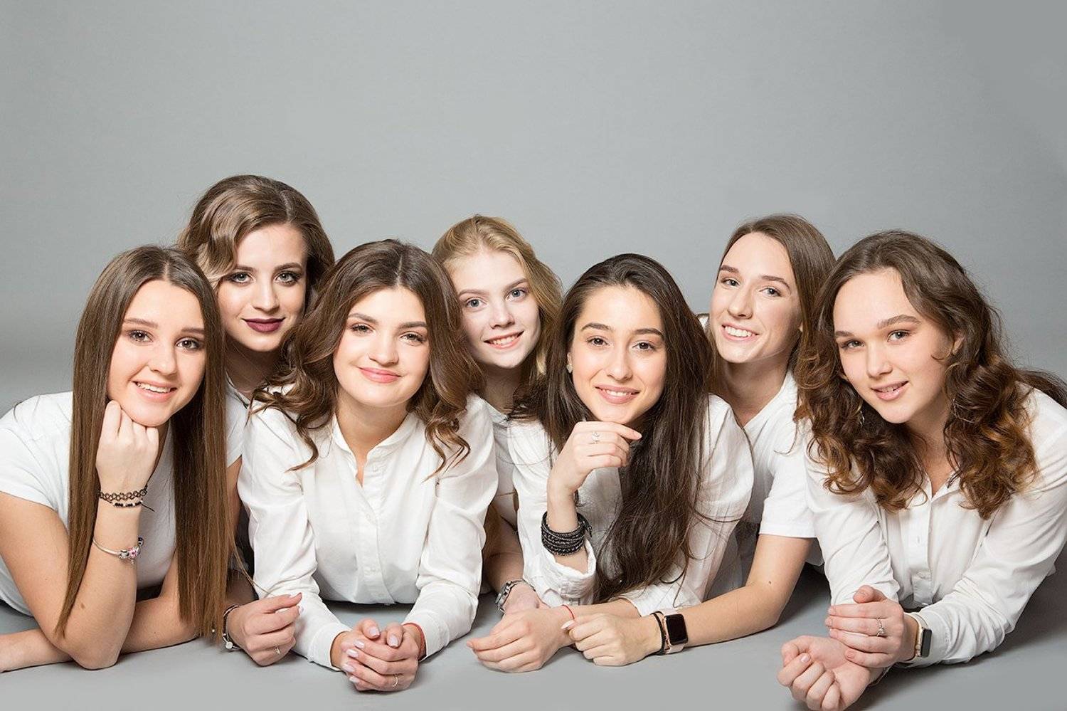 девушки, подруги, красивые, красавицы, фон, Дарья Комарова