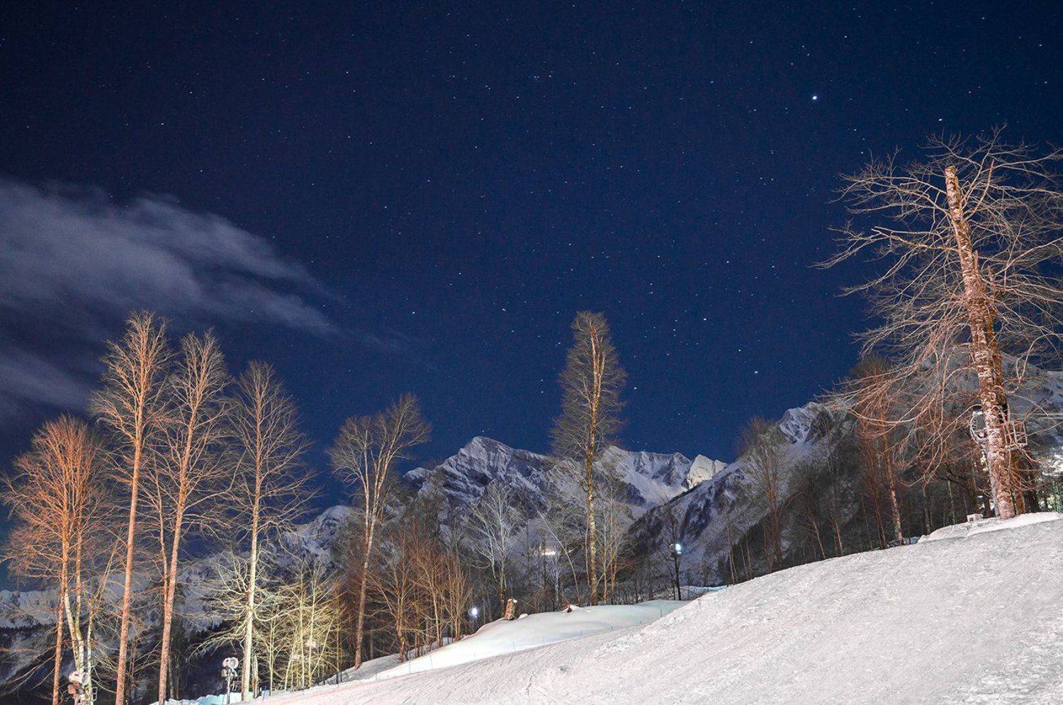 Роза Хутор, Сочи, Россия, зима,2016, горы, ночь, Лариса Николаевна Дука