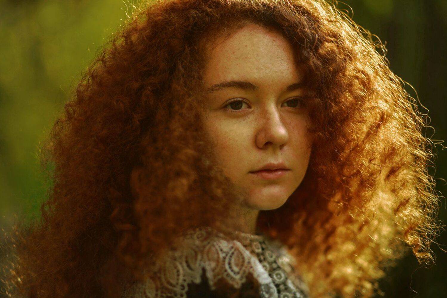 портрет рыжая веснушки девушка, Marie Dashkova