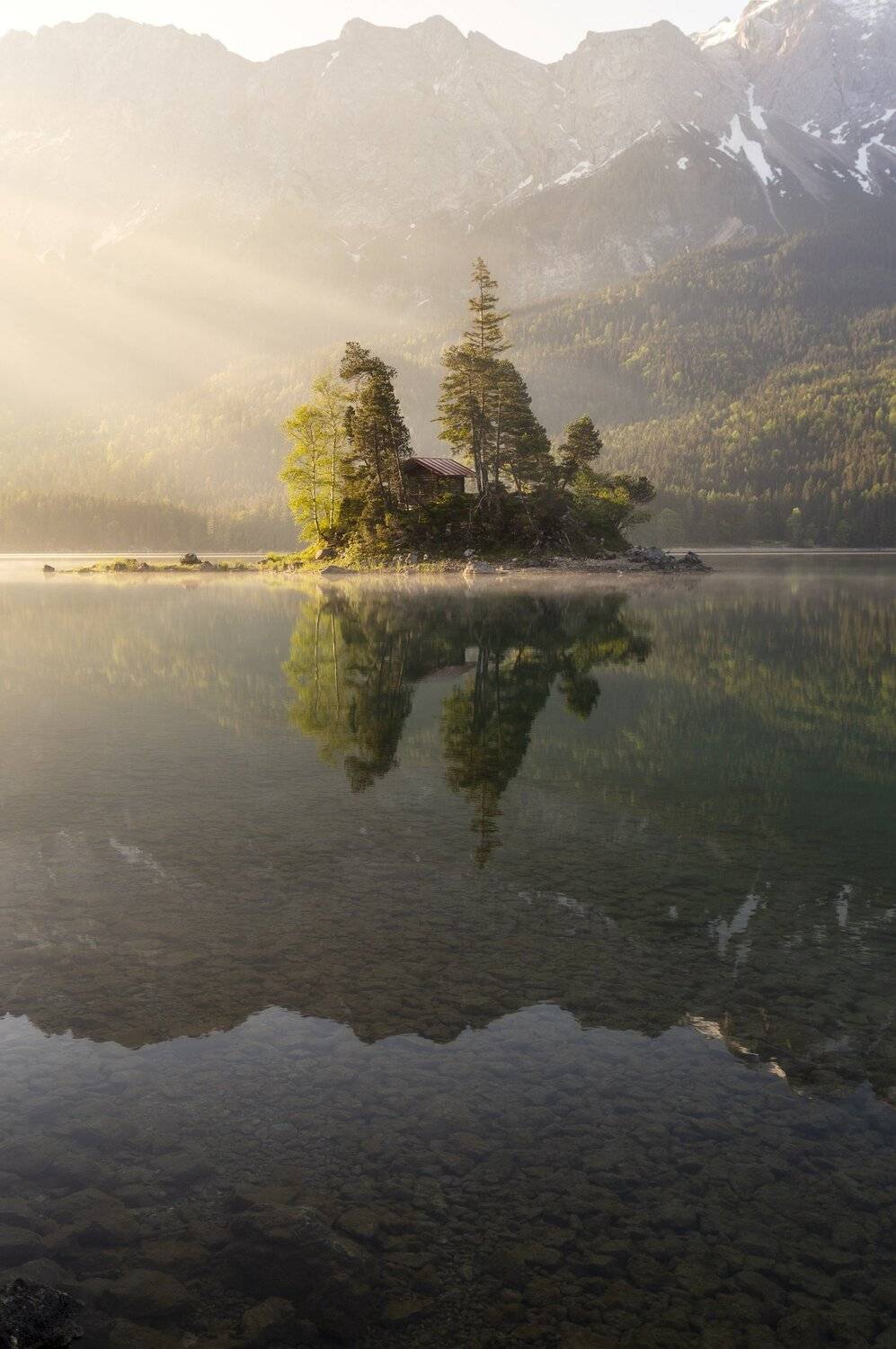 Рассвет, озеро, утро, Павел Попов