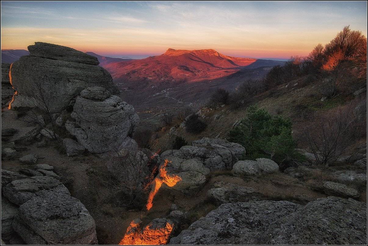 крым, осень, рассвет., АНАТОЛИЙ ДОВЫДЕНКО