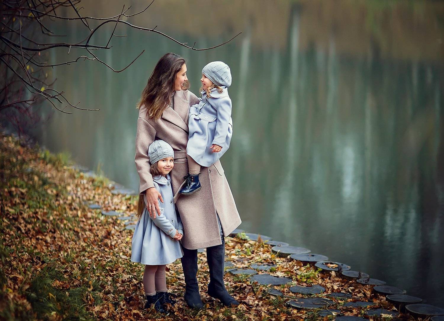 семья дети сестры осень ноябрь, Екатерина Белоножкина