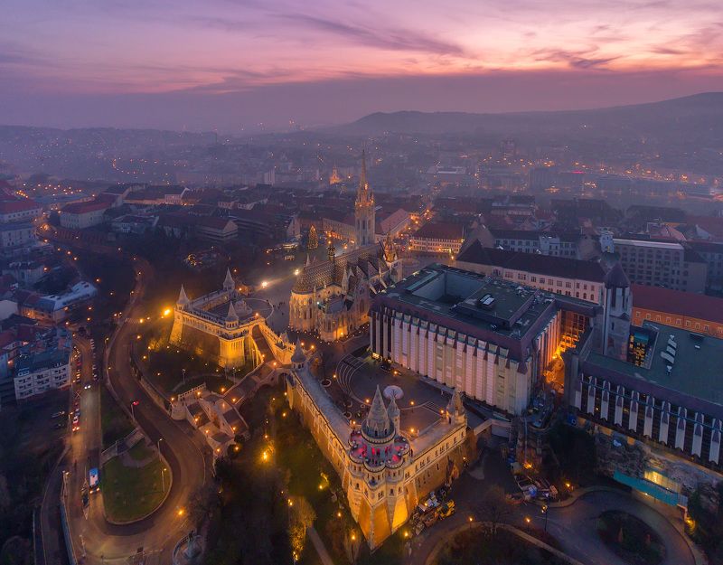 будапешт, венгрия, вudapest, hungary,  dji, phantom 4, Над Рыбацким бастионом. фото превью