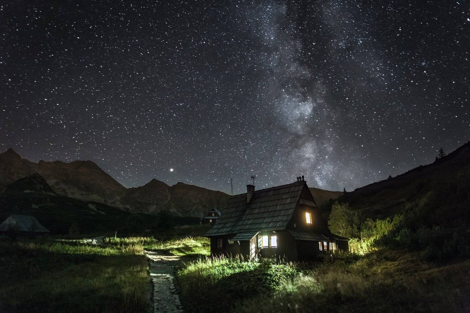 tatry, mountain, milky way, sky, night, star,, Pawel Olejniczak