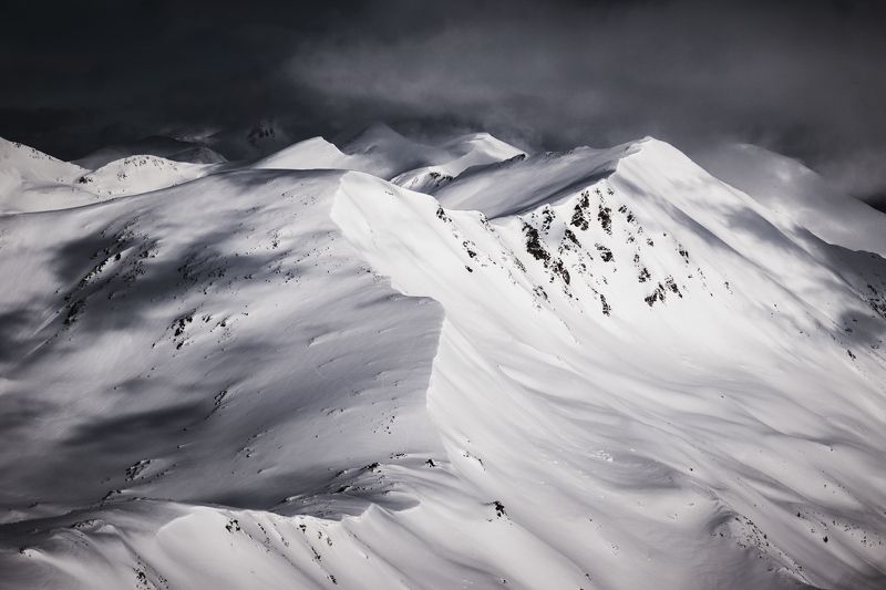 mountain, landscape, планина, winter, cold,snow, drama, black and white Winter in Pirin Mountains фото превью