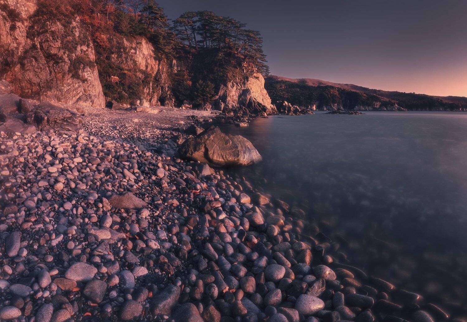 утро, осень, море, скалы, камни, Андрей Кровлин