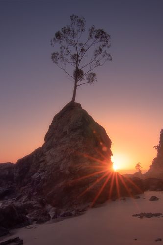Sunset over the castle