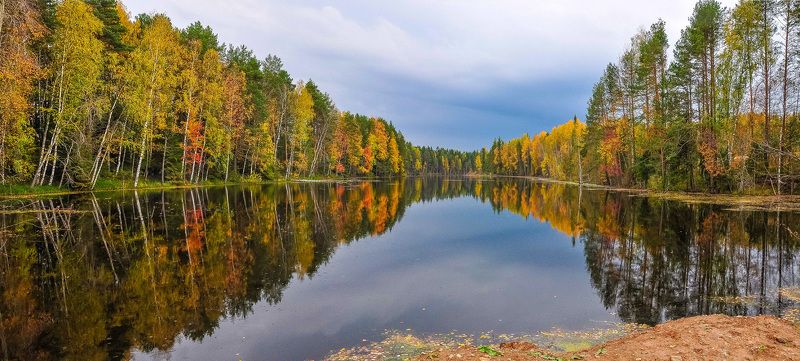 золотая осень,Удмуртия,пруд,отражение В поисках осенней тишины... фото превью
