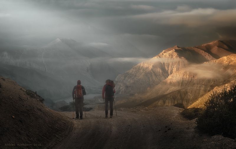 верхний мустанг, непал, nepal, upper mustang, landscape, mountains Успеть до заката. 3600м, Верхний Мустанг, Непал фото превью