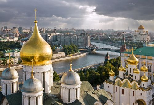 РЕДКИЙ ВИД НА МОСКВУ ( с колокольни Ивана Великого в Кремле)
