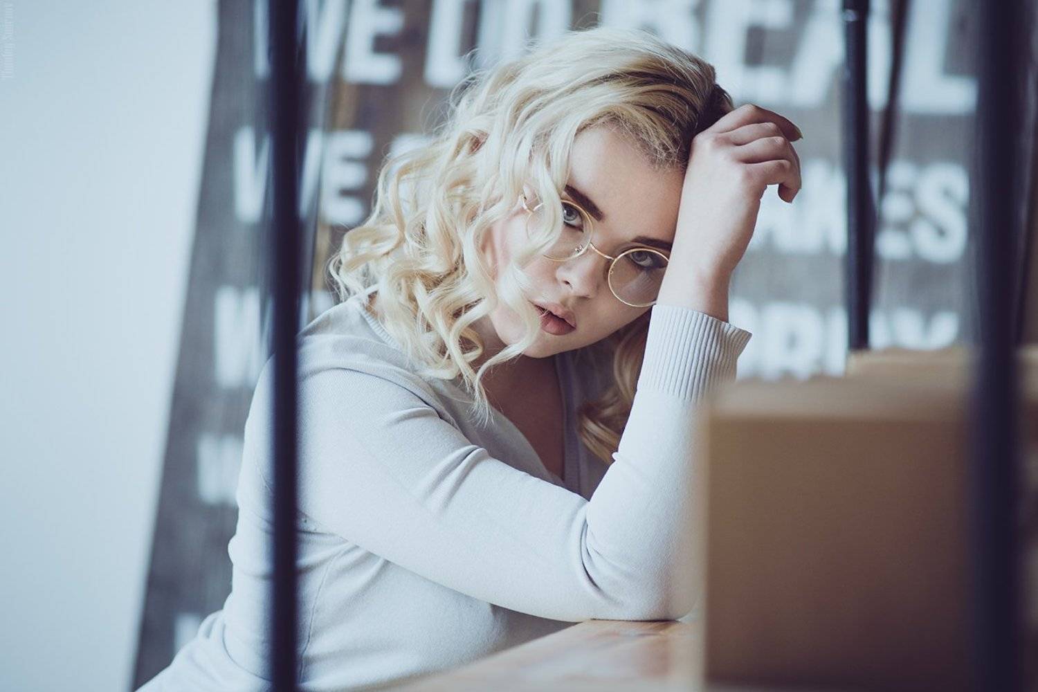 девушка, портрет, милая, cute, girl, portrait, очки, Тимофей Смирнов