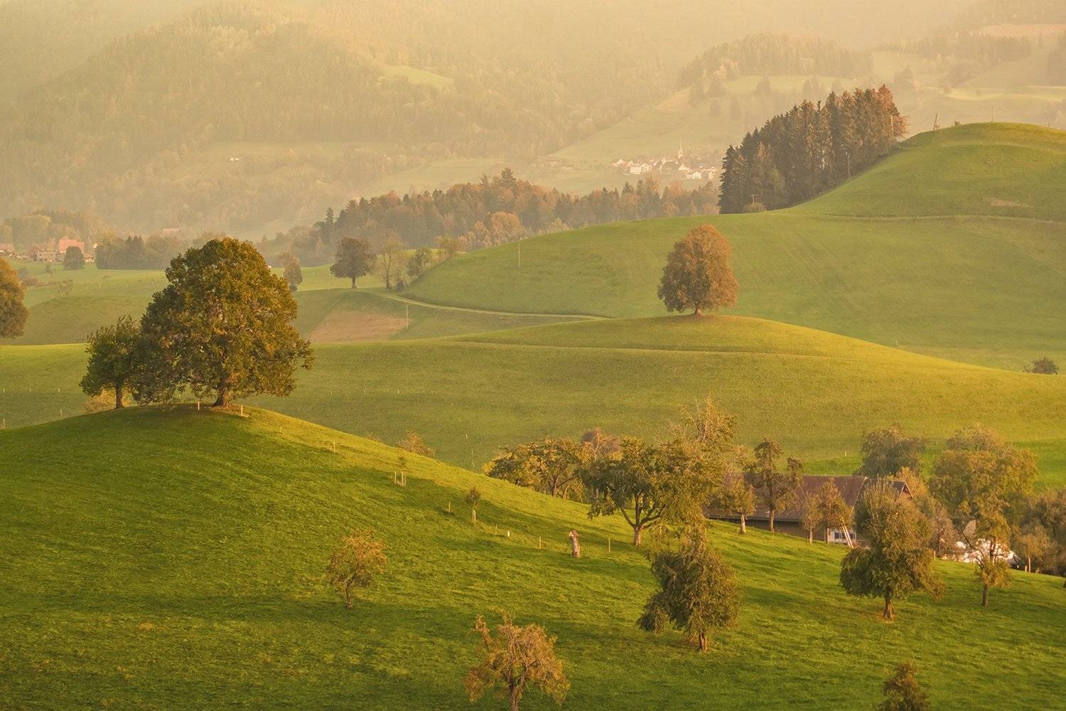 пейзаж, природа, холмы, Швейцария, Лариса Николаевна Дука