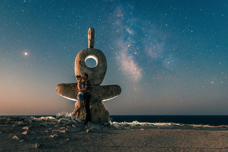 крым, crimea, горы, звезды, море, лето, ночь, млечныйпуть, тарханкут  фото превью