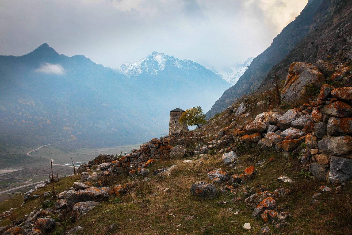 горы,осень,природа,башня,развалины., Marat Magov