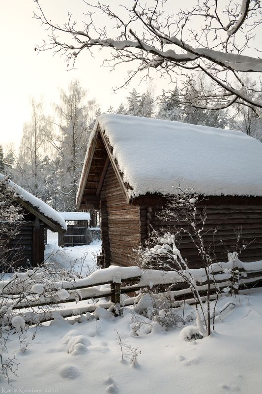 Зимнее утро фото превью