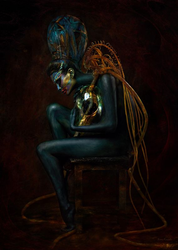 портрет, планета, жизнь, обитатель, житель, космос, цвет, шар, эмбрион, рождение, переселение, мистика, невероятность, нептун, кеплер inception фото превью