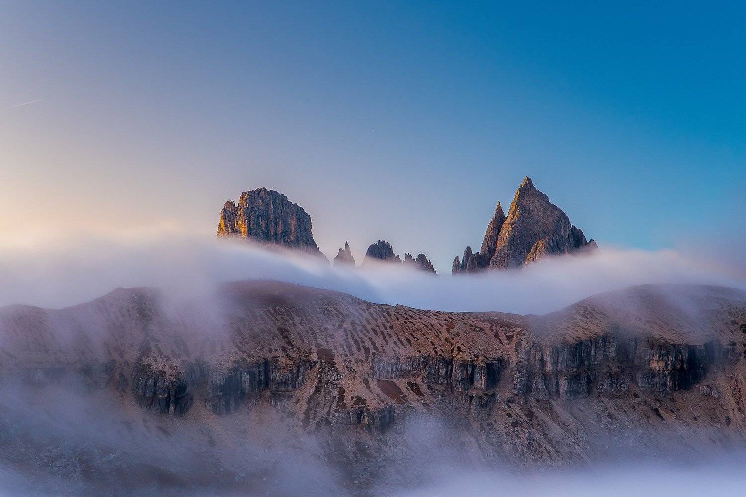 dolomites,dolomiti,dolomiten,tyrol,europe,cortina,auronzo,travel,moutain,moutains,fog,foggy,mist,misty,tre cime,national,park,tirol,italien,alpen,alps,italy,, David Charouz