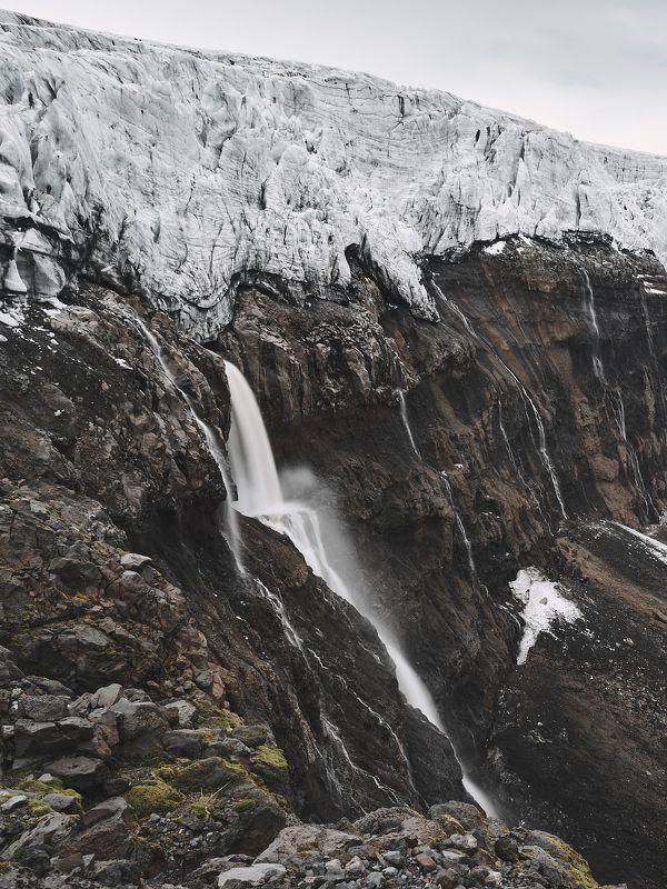 waterfall, iceland, glacier, outdoors, landscape, mountain, travel Mýrdalsjökull Glacier фото превью