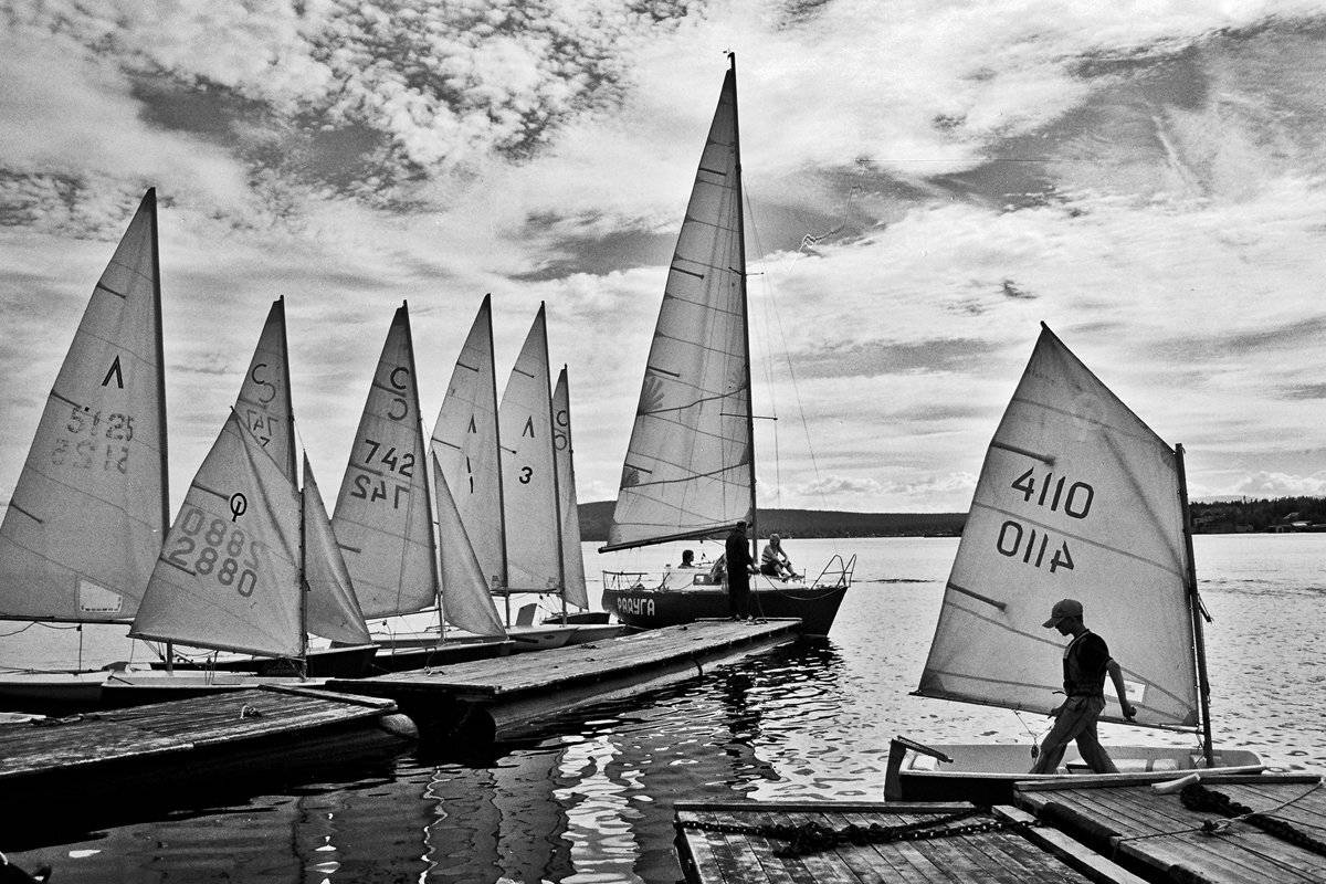 озеро, парусник, парус, чб, апатиты, мончегорск, Николай Смоляк