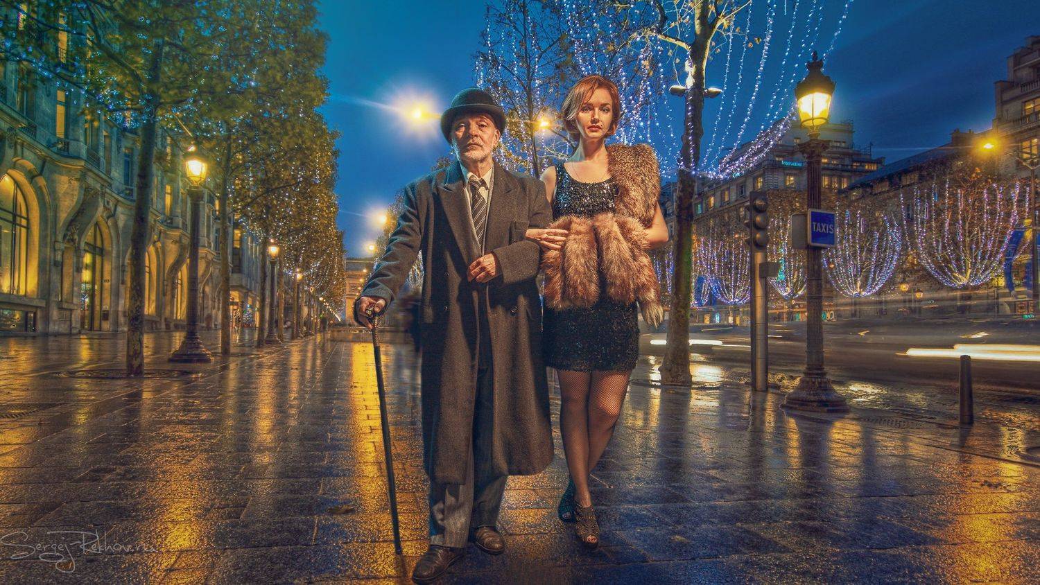 прогулка, улица, париж, вечер, ночь, романтика, rekhov, Сергей Рехов