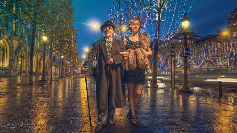 прогулка, улица, париж, вечер, ночь, романтика, rekhov Ходим по Парижу...)) фото превью