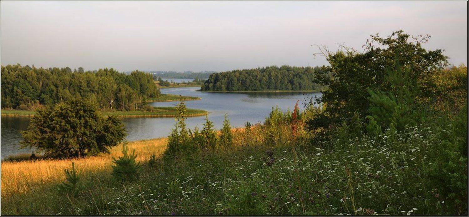 лето, озеро, берега, утро, Евгений Иванюшенко