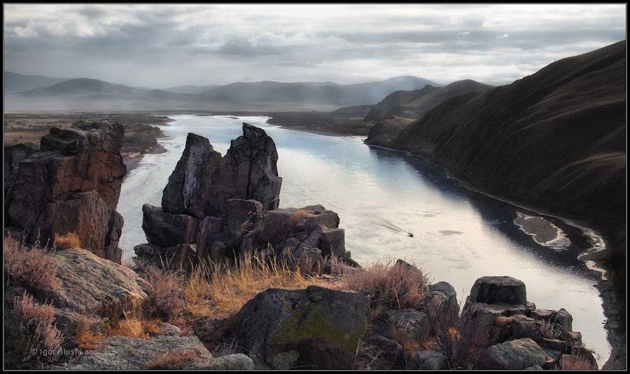 горы, река, осень, бурятия, Игорь Глушко