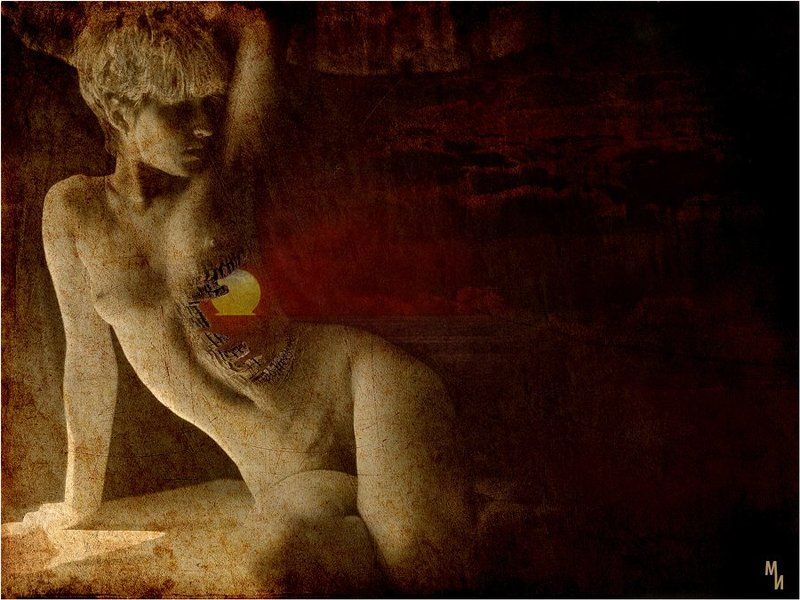 ч/б, негатив, 6х6 Закат фото превью