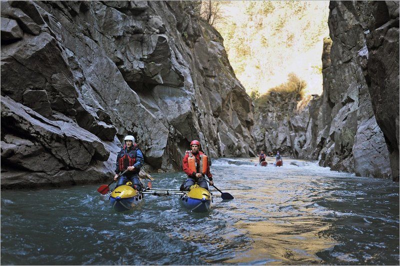 гранитный, каньон, блокгауз, белая, сплав, осень, адыгея, Гранитный каньон, вид изнутри. фото превью