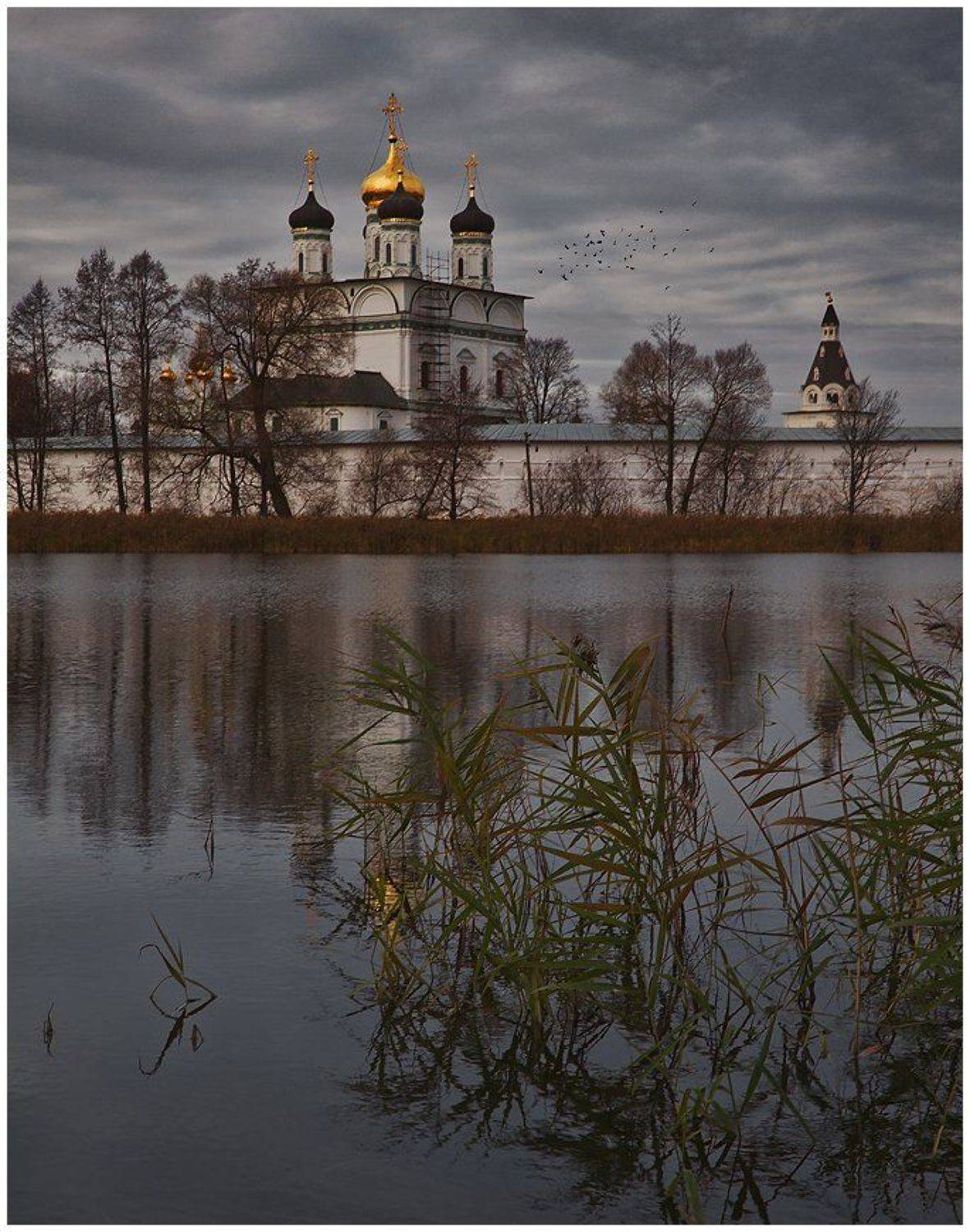 монастырь, озеро, отражения, пейзаж, Oleg Dmitriev