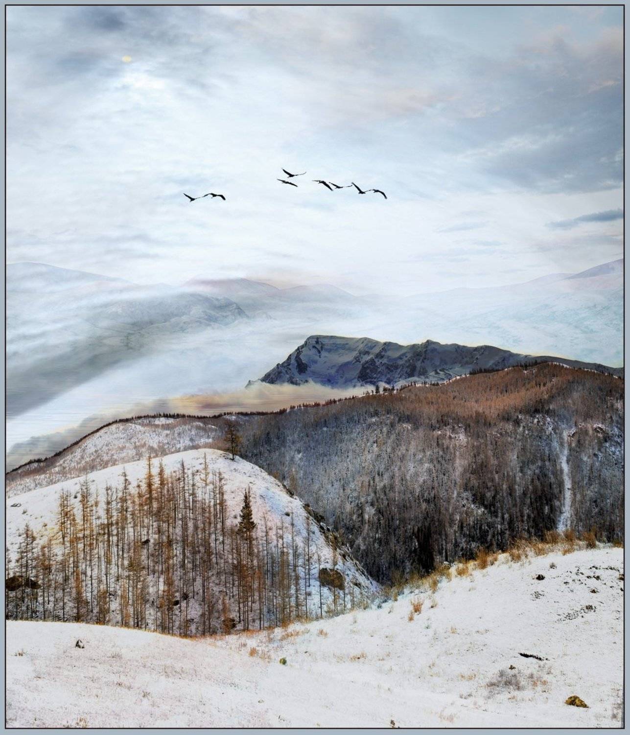 мажой, осень,снег,горы., aleks2020