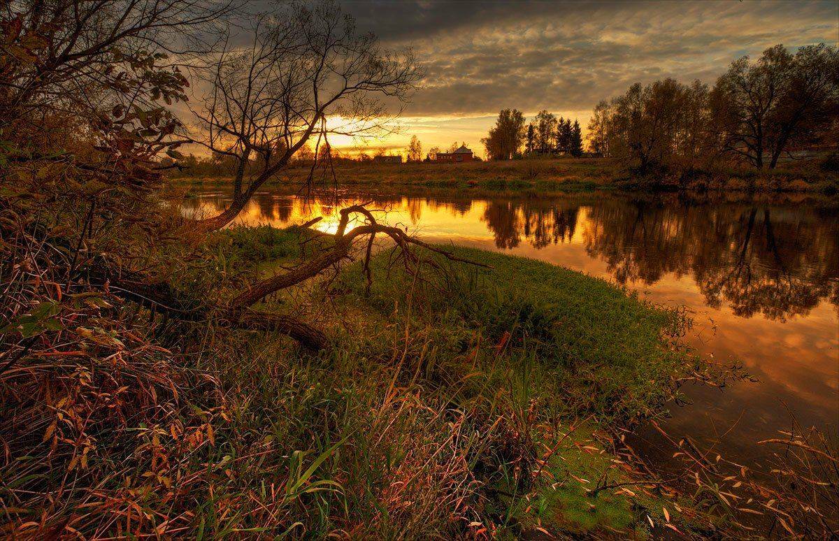 рассвет, река, осень, Сергей
