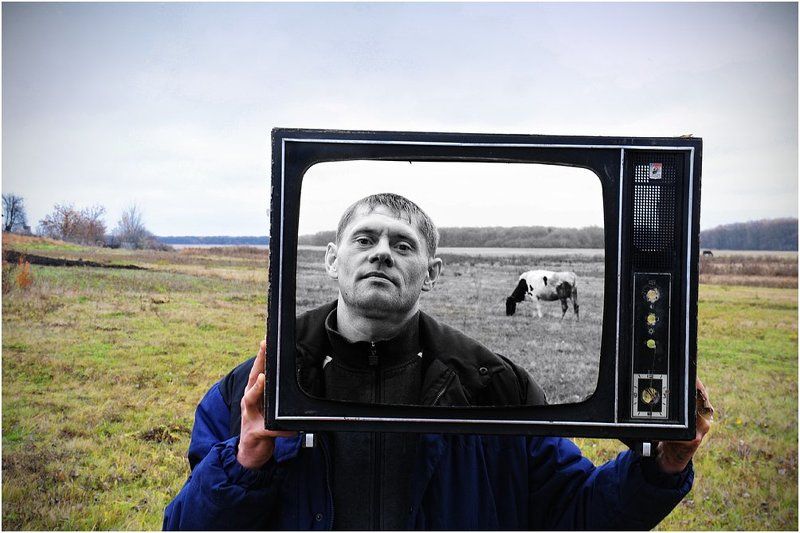 жанр, портрет Чёрно-белый фото превью