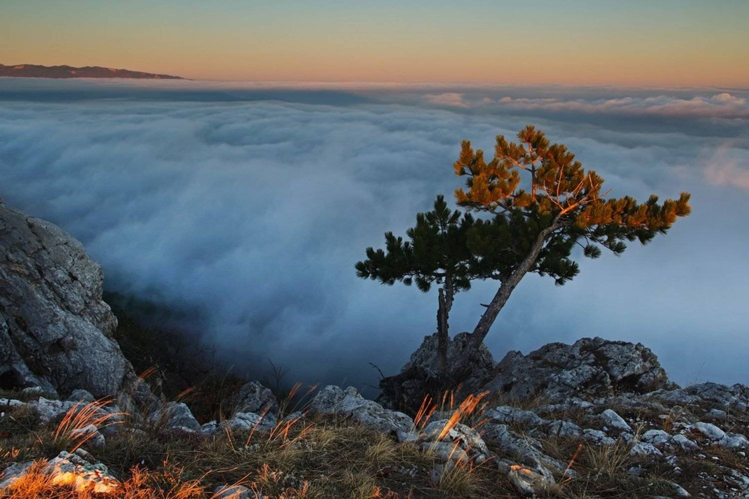 крым, горы, небо, облака, свет, закат, вечер, осень, пейзаж, природа,, Сергей Шульга