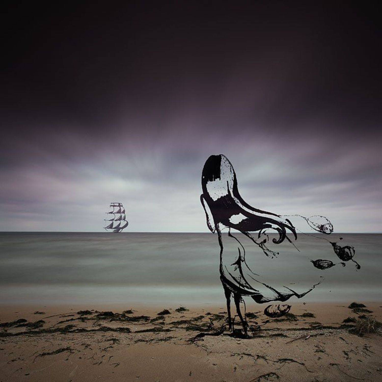 пейзаж, рисунок, набросок, эскизы, пасмурно, цитата, vadnak