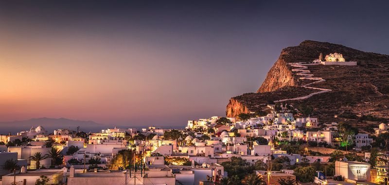 greece, folegandros, sunrise, sky, landscape, cyclades, island, sea, city, panorama Folegandros Island фото превью