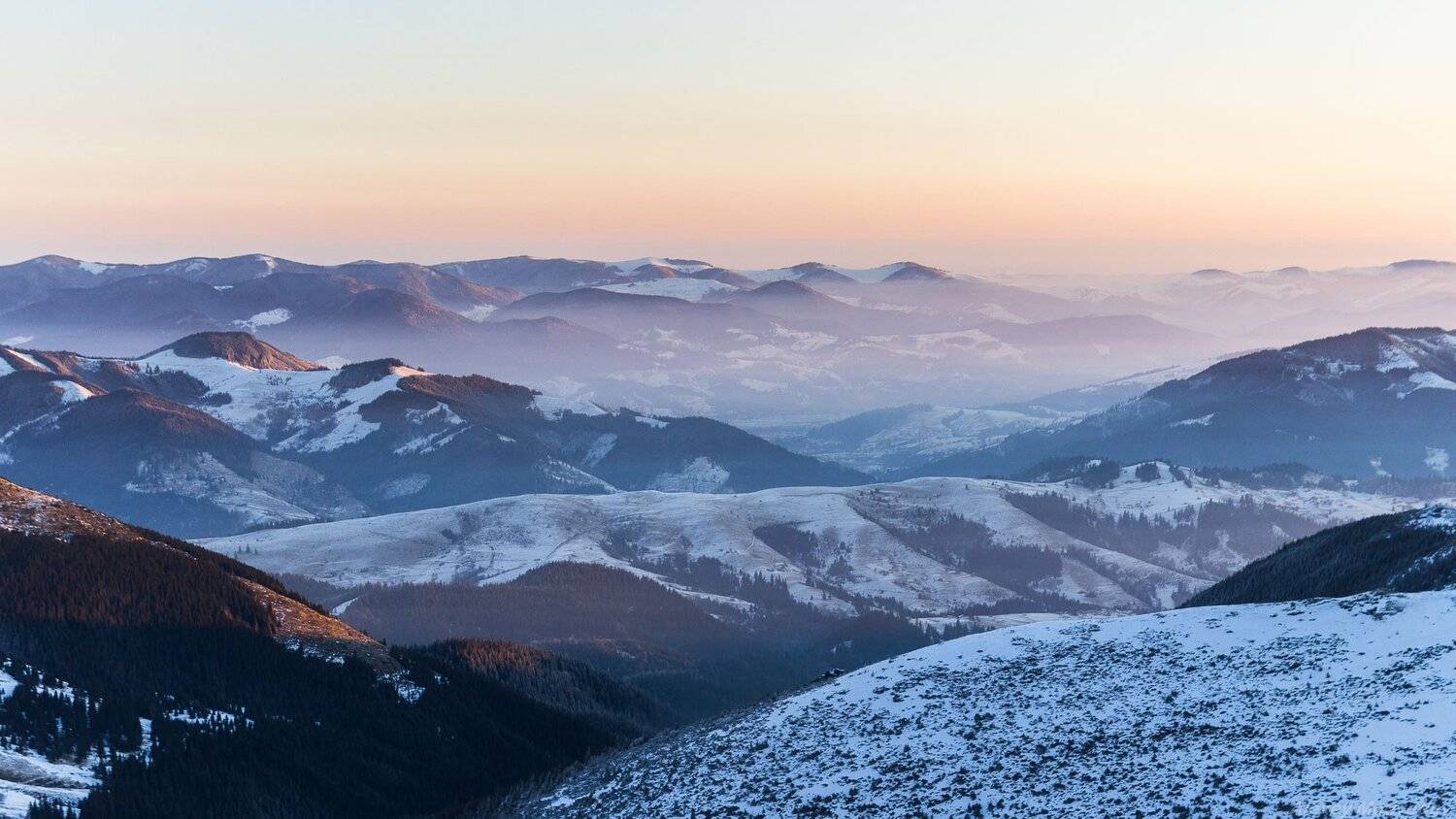 зима, карпати, карпаты, сумерки, черногора, верховина, Алексей Медведев