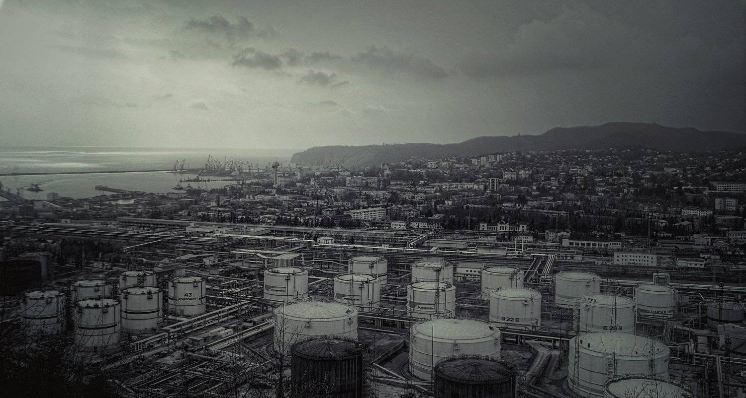 море, город, туапсе, высота, вечер, Vladimir Kedrov