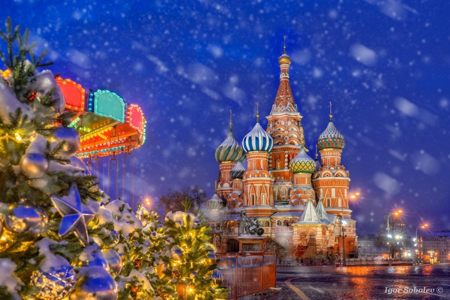 собор василия блаженного, москва, зима, утро, st. basil's cathedral, moscow, winter, morning, снег, snow, Игорь Соболев