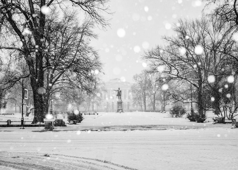 зима новыйгод прогулка город метель снег стритфото Первое января 2019 года фото превью